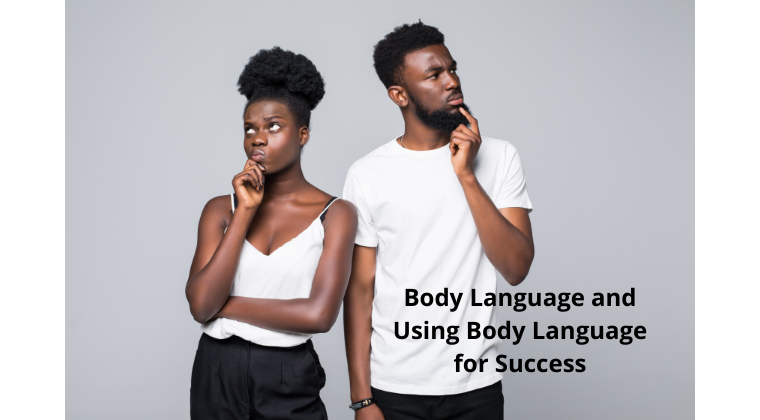 Body Language & How to use Body Language for Success online course image. Two adults that are looking away from each other and probably trying to read each others body language.